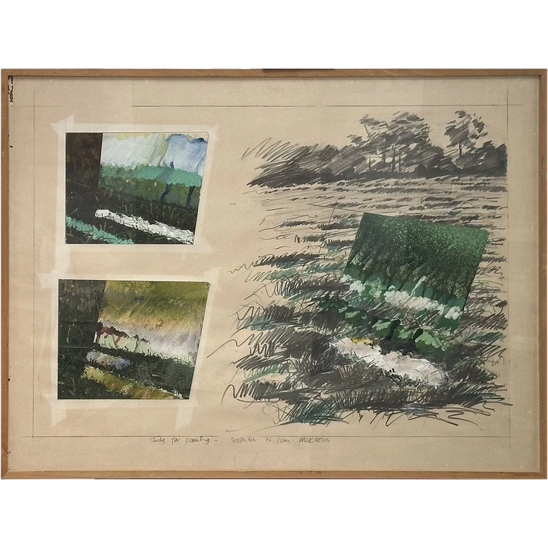 Ian McKeever, Study for a Painting, 1975 - mixed media on paper, 66x89 cm