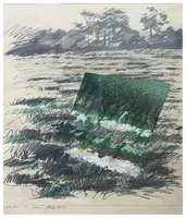 Ian McKeever, Study for a Painting, 1975 - mixed media on paper, 66x89 cm