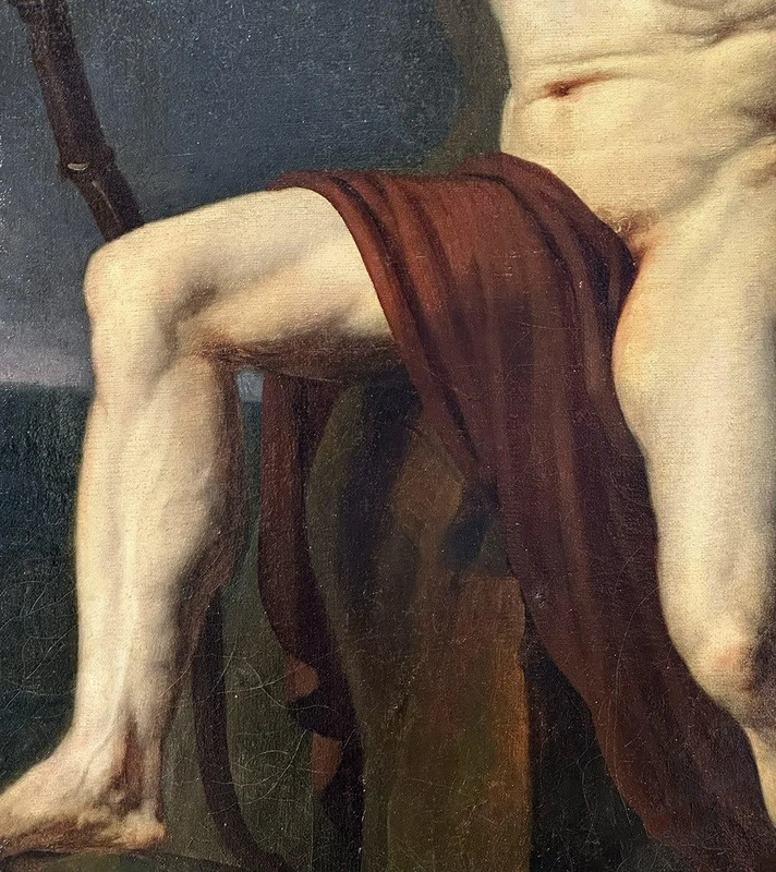 Cerchia di Jean-Germain Drouais, Filoctete. Olio su tela, 92 × 73 cm