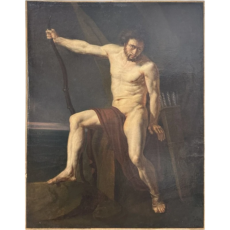 Cerchia di Jean-Germain Drouais, Filoctete. Olio su tela, 92 × 73 cm