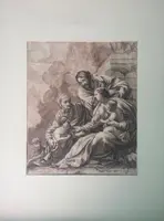 Dessin à l'encre représentant la Sainte Famille
