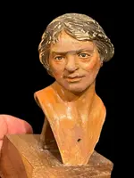 Serie dì 6 teste dì statuine da presepe napoletane in terracotta dipinta
