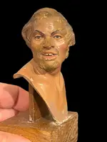 Serie dì 6 teste dì statuine da presepe napoletane in terracotta dipinta