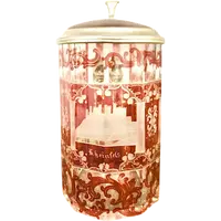 bicchiere Boemia biedermeier con scena architettonica