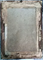Peinture à l'huile sur toile représentant une femme en costume traditionnel.