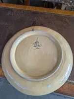 Large ceramic plate with birds and flowers