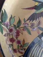 Large ceramic plate with birds and flowers