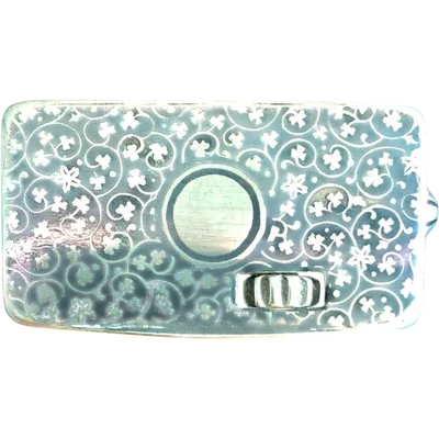 Silver matchbox with engraved floral motifs