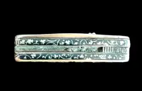 Silver matchbox with engraved floral motifs