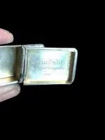 Silver matchbox with engraved floral motifs