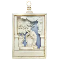 Ivory sculpture in a display case. Trapani, Sicily.