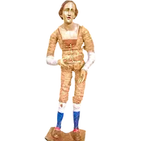 Nativity scene figurine with a terracotta face. Naples