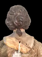 Nativity scene figurine with a terracotta face. Naples