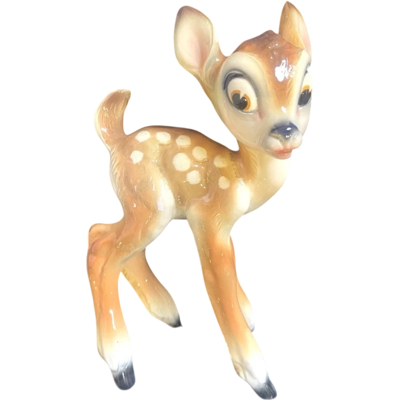 Ceramic Bambi figurine, Walt Disney series. Made by Zaccagnini.