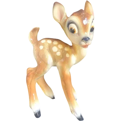 Ceramic Bambi figurine, Walt Disney series. Made by Zaccagnini.