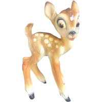 Ceramic Bambi figurine, Walt Disney series. Made by Zaccagnini.