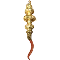 Rattle - whistle, children's toy made of vermeil silver with a tapered spherical body