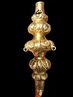 Rattle - whistle, children's toy made of vermeil silver with a tapered spherical body