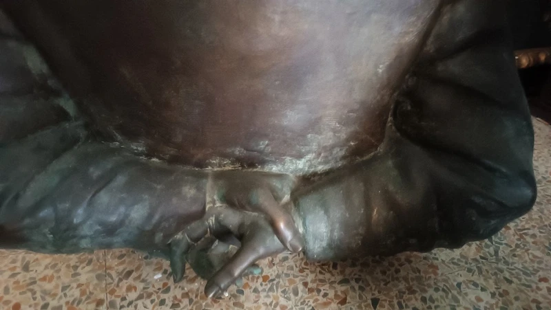 Grande sculpture en bronze du début des années 1900, fonderie Marinelli de Florence, signée