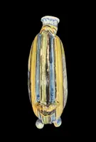 Flacon de pèlerin en majolique représentant saint Antoine de Padoue et la Vierge Marie. Castelli