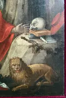 Oil painting on canvas depicting Saint Jerome in Penance.