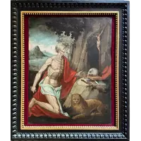 Oil painting on canvas depicting Saint Jerome in Penance.