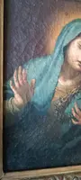 Antico dipinto ad olio su tela "Nostra Signora Addolorata"