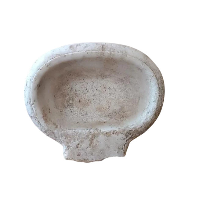 Piccola acquasantiera antica in marmo XVII secolo toscana