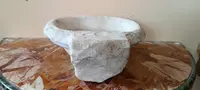 Piccola acquasantiera antica in marmo XVII secolo toscana