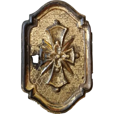 Ancienne porte de tabernacle en bois doré et sculpté, XVIIe siècle, Italie-