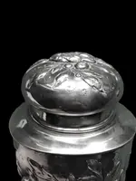 Embossed silver tea box with fruit motifs. Germany.
