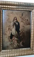 dipinto antico olio su tavola Immacolata XVIII secolo
