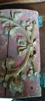 Antique tabernacle door made of lacquered and gilded wood