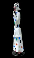 Lacquered glass sculpture with polychrome details, “Harlequin”