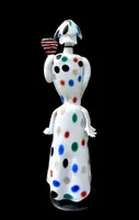 Lacquered glass sculpture with polychrome details, “Harlequin”
