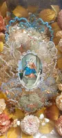Vitrine de dévotion « Notre-Dame du Rosaire », XIXe siècle, 40 x 33 cm