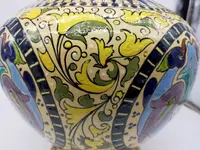 Large Art Nouveau majolica vase