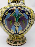 Large Art Nouveau majolica vase