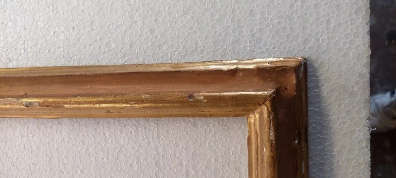 CORNICE ANTICA XVIII SECOLO DORATA E LACCATA ITALIANA