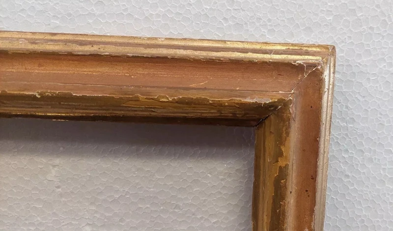 CORNICE ANTICA XVIII SECOLO DORATA E LACCATA ITALIANA