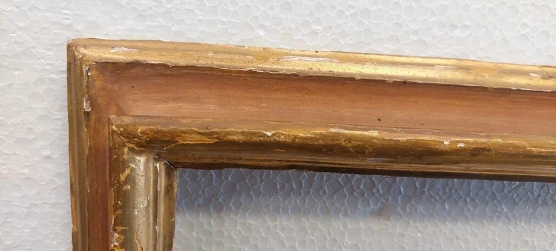 CORNICE ANTICA XVIII SECOLO DORATA E LACCATA ITALIANA