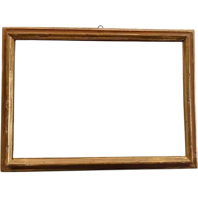 18th-Century Italian Antique Frame, Gilded and Lacquered