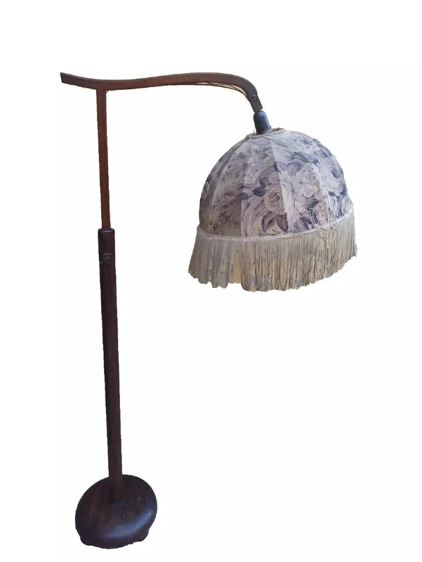 LAMPE DE SOL - ITALIENNE DU DÉBUT DES ANNÉES 1900, RÉGLABLE, EN BOIS
