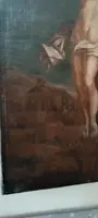 Antico olio su tela "crocifissione" scuola italiana XVIII secolo