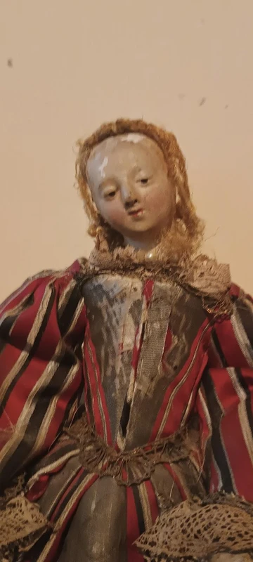 Antica coppia piccoli manichini XVIII secolo Italia
