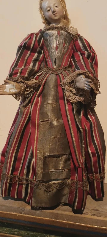 Antica coppia piccoli manichini XVIII secolo Italia