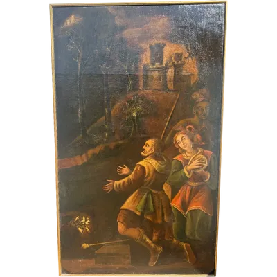Olio su tela. Scuola del XVII secolo.