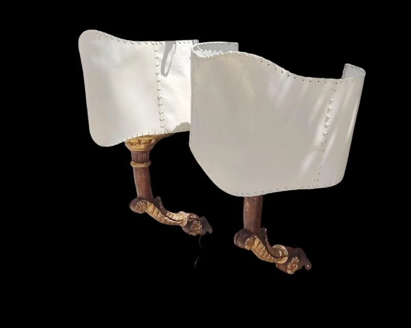 A pair of 19th-century Italian Empire-style wall sconces