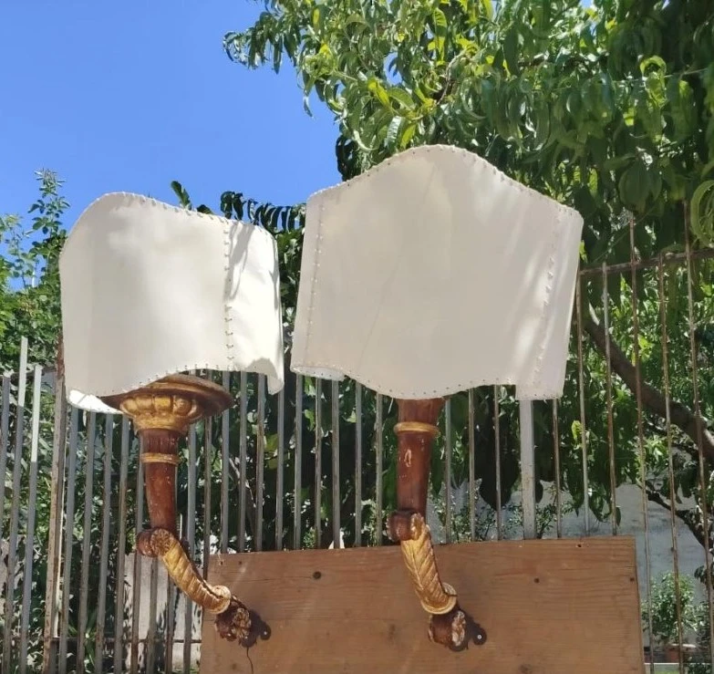 A pair of 19th-century Italian Empire-style wall sconces