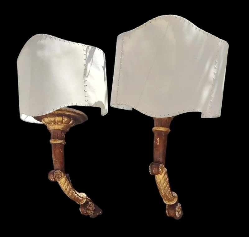 A pair of 19th-century Italian Empire-style wall sconces